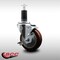 Service Caster 4'' SS Maroon Poly Swivel 1-1/4'' Expanding Stem Caster with Brake SCC-SSEX20S414-PPUB-MRN-TLB-114 - alternate 4